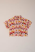 Load image into Gallery viewer, SHORT SLEEVE BOX BUTTON UP TOP, MULTI