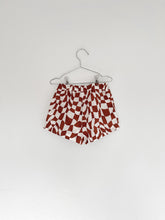 Load image into Gallery viewer, BOX LINEN SHORT, RUST CHECK