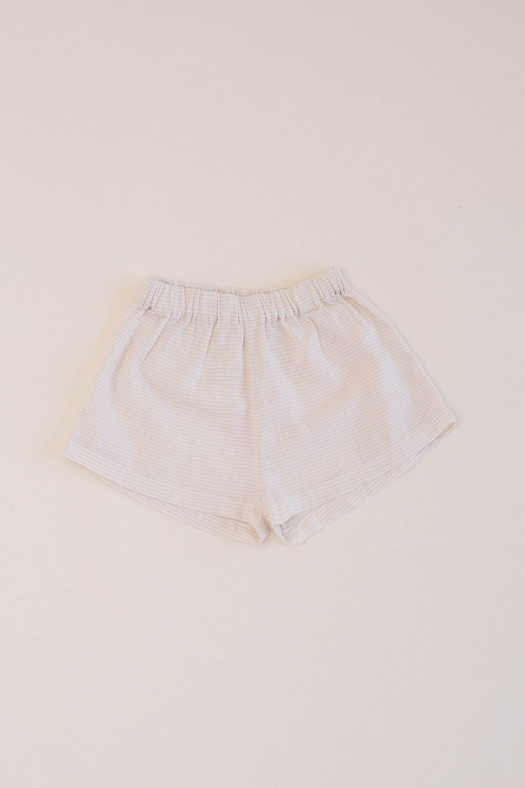 BOX LINEN SHORT, EGG NOG