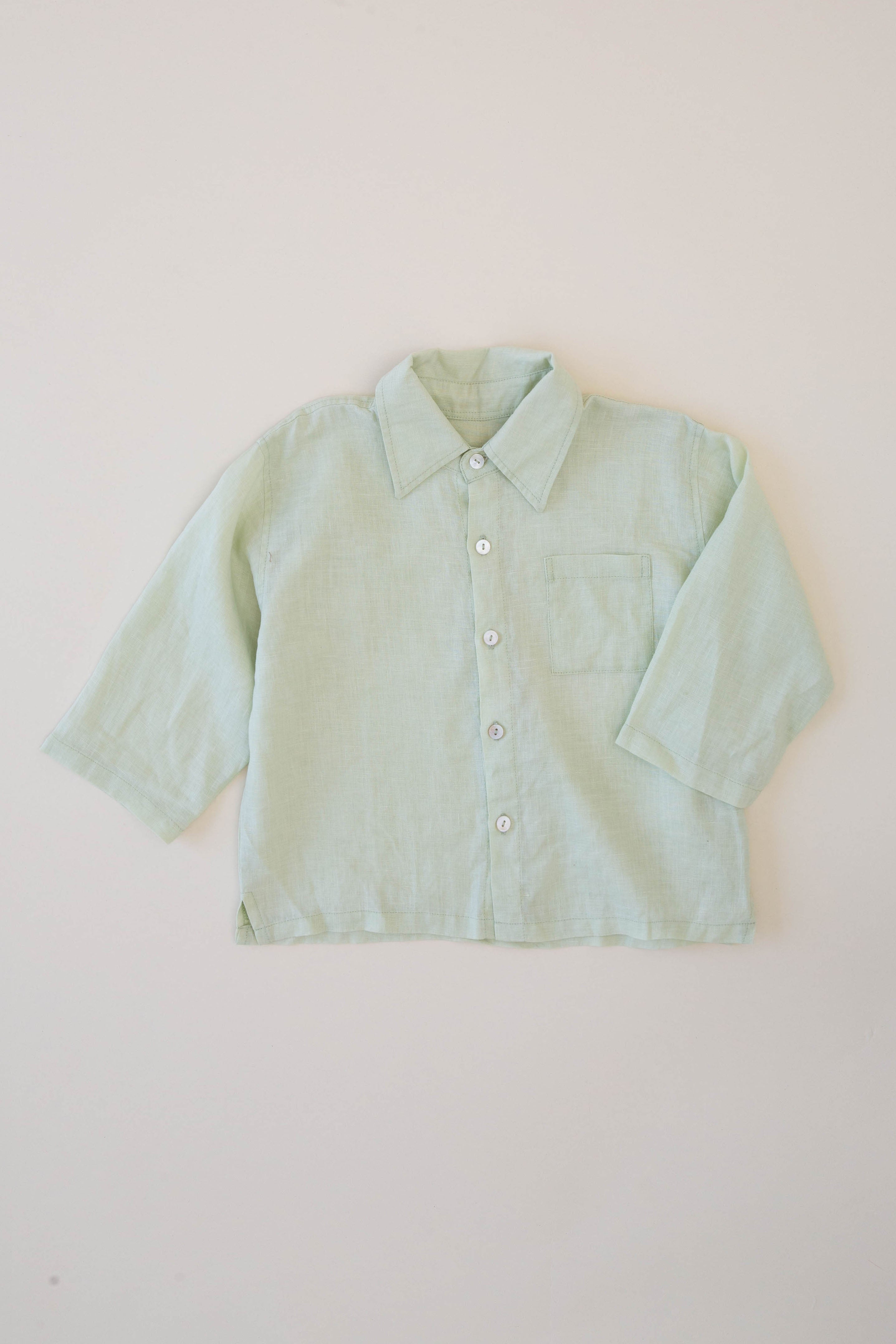 BOX BUTTON UP TOP, CELADON – Shopdosclothing