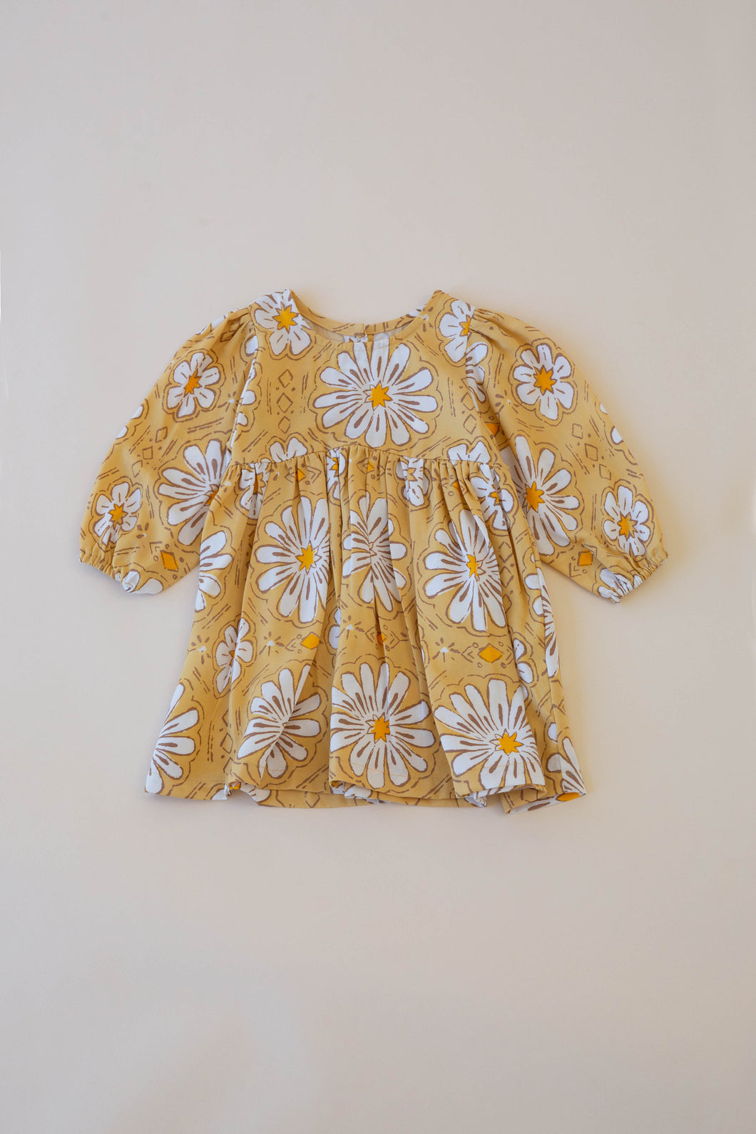 BABYDOLL DRESS, YELLOW FLORAL