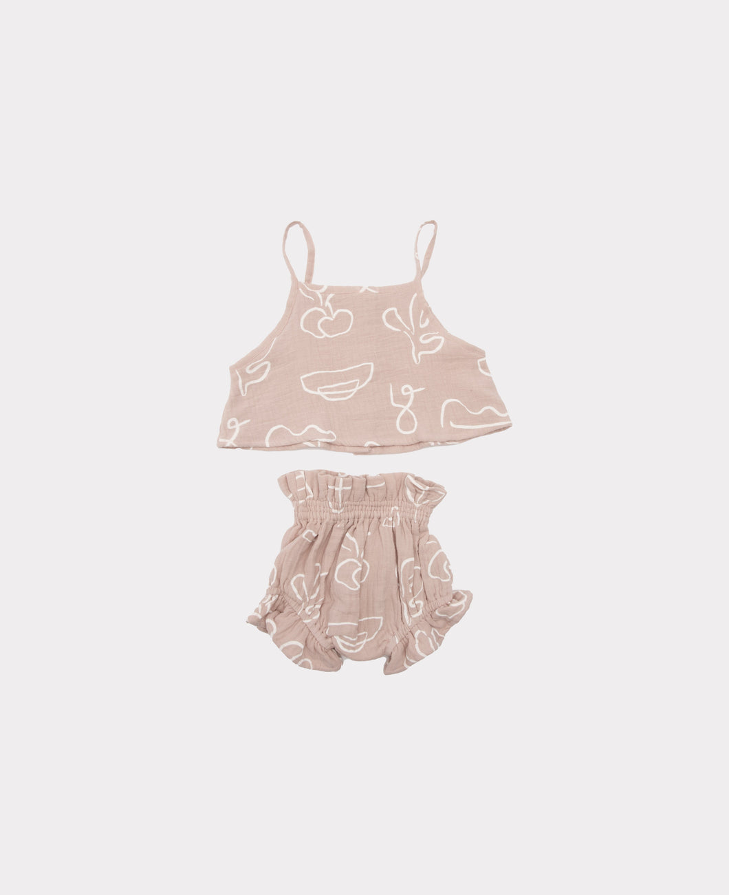 TANK & HIGH WAISTED BLOOMERS SET, PEACH WHIP